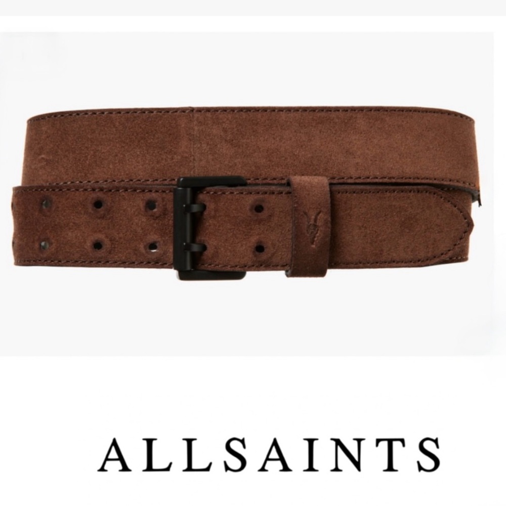 ALLSAINTS
Men's Bitter Brown Suede Belt size 34 gently used Authentic
